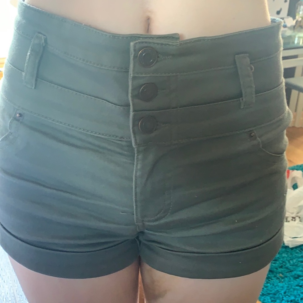 Mossimo green high rise shorts